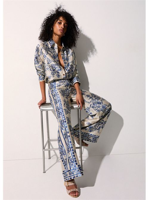 Pantaloni con stampa foulard LIU JO | CA6230TS555/P9652
